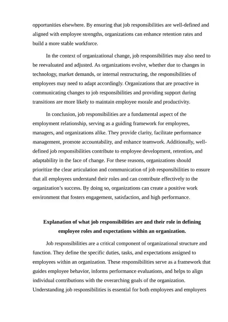 Job responsibilities 4