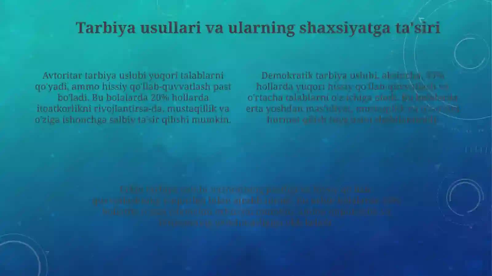 Шахсийат ривожланиши, тарбияси ва ижтимоийлашуви 4