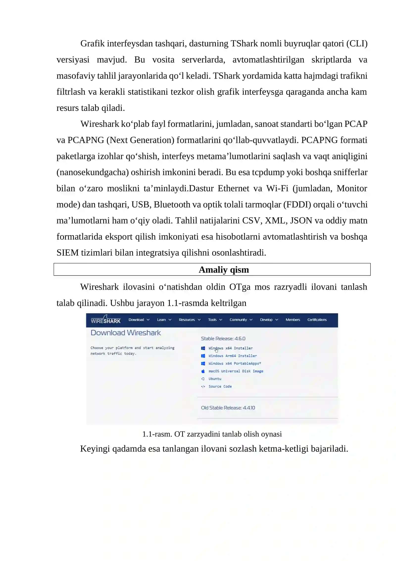 Wireshark ilovasini o‘rnatish va sozlash 4