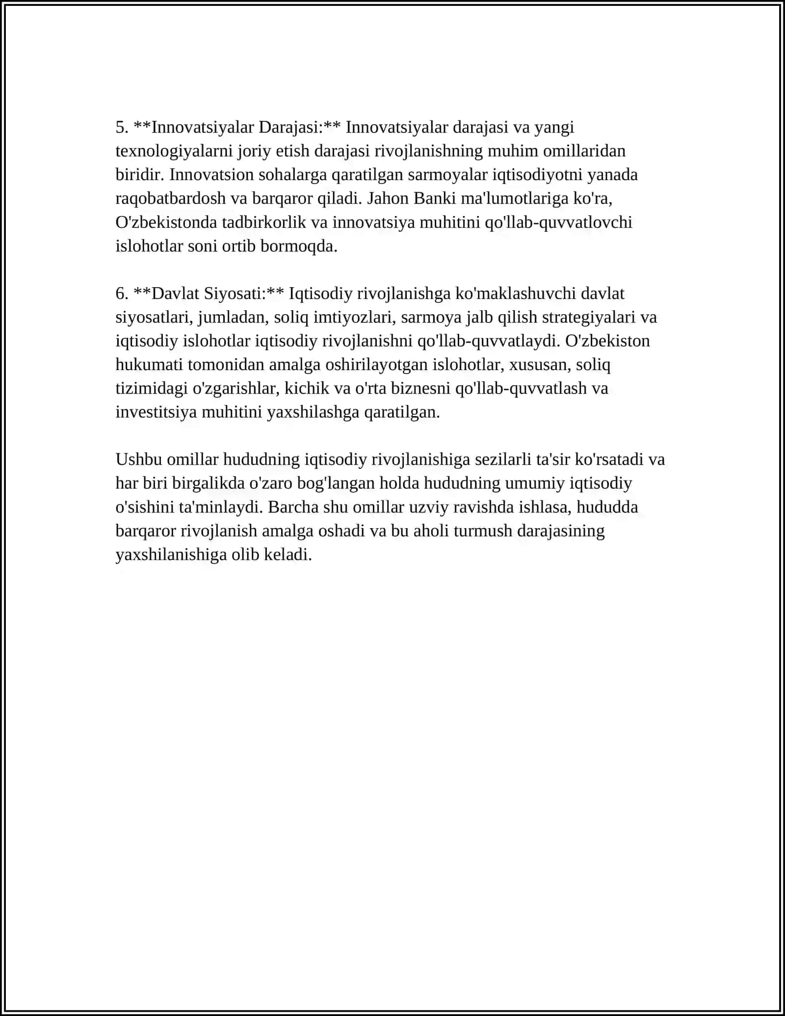 HUDUDNING IJTIMOIY-IQTISODIY RIVOJLANISH XUSUSIYATLARI.(NAVOIY VILOYATI MISOLIDA) 4