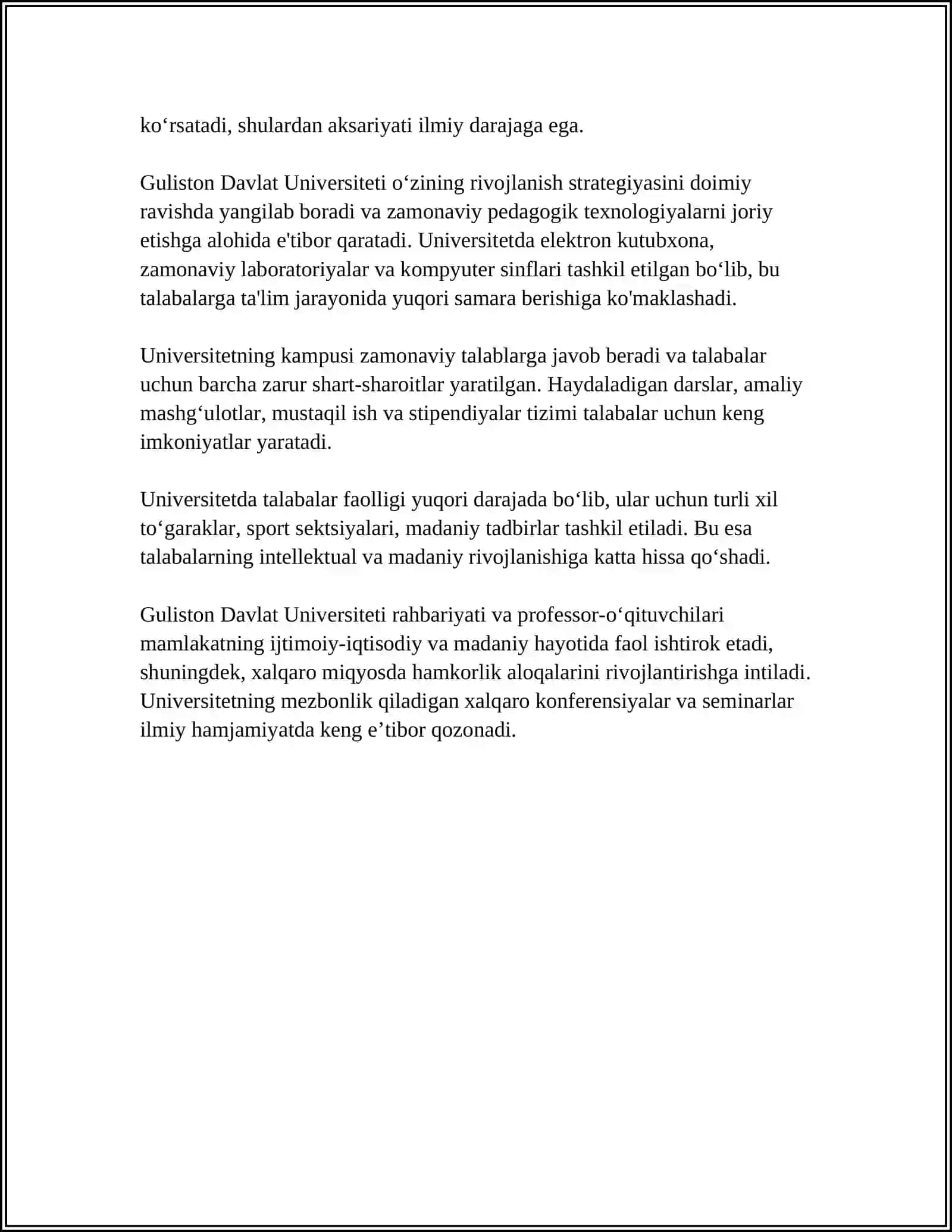 GULISTON DAVLAT UNIVERSITETI TAHLILI 4
