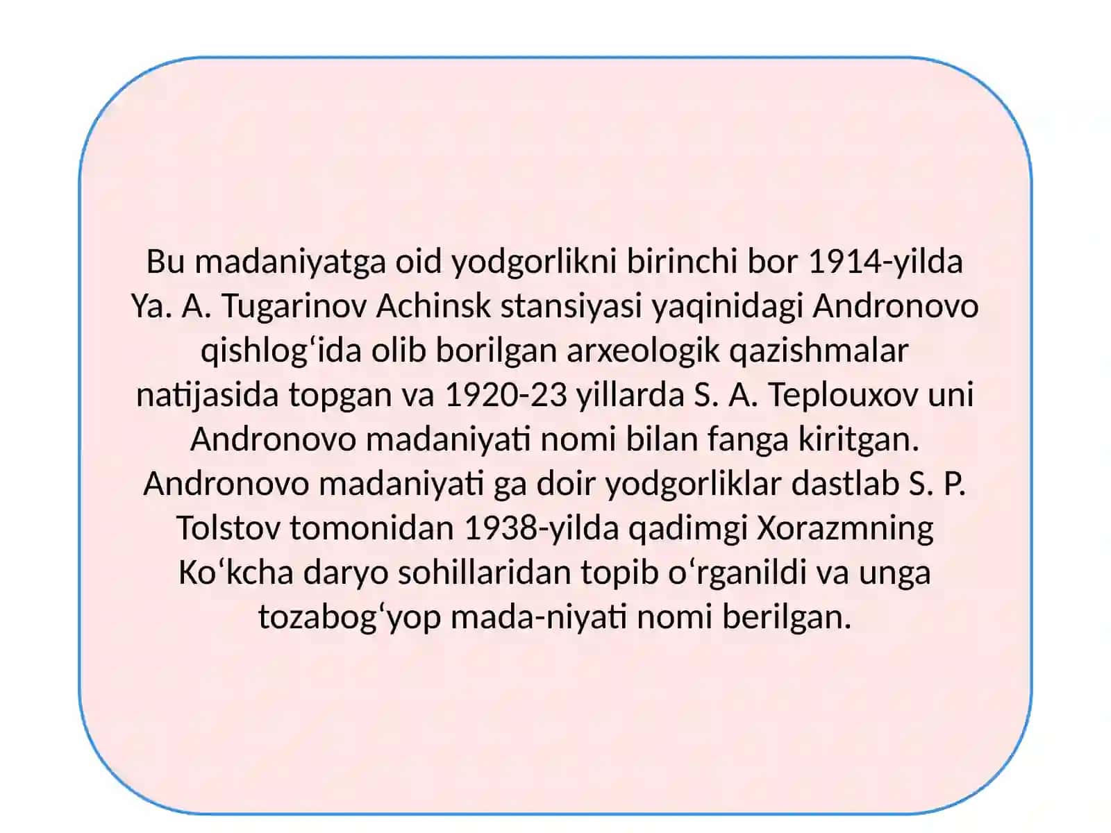 Sirdaryova-Amudaryo quyioqimida Andronova madaniyati 4