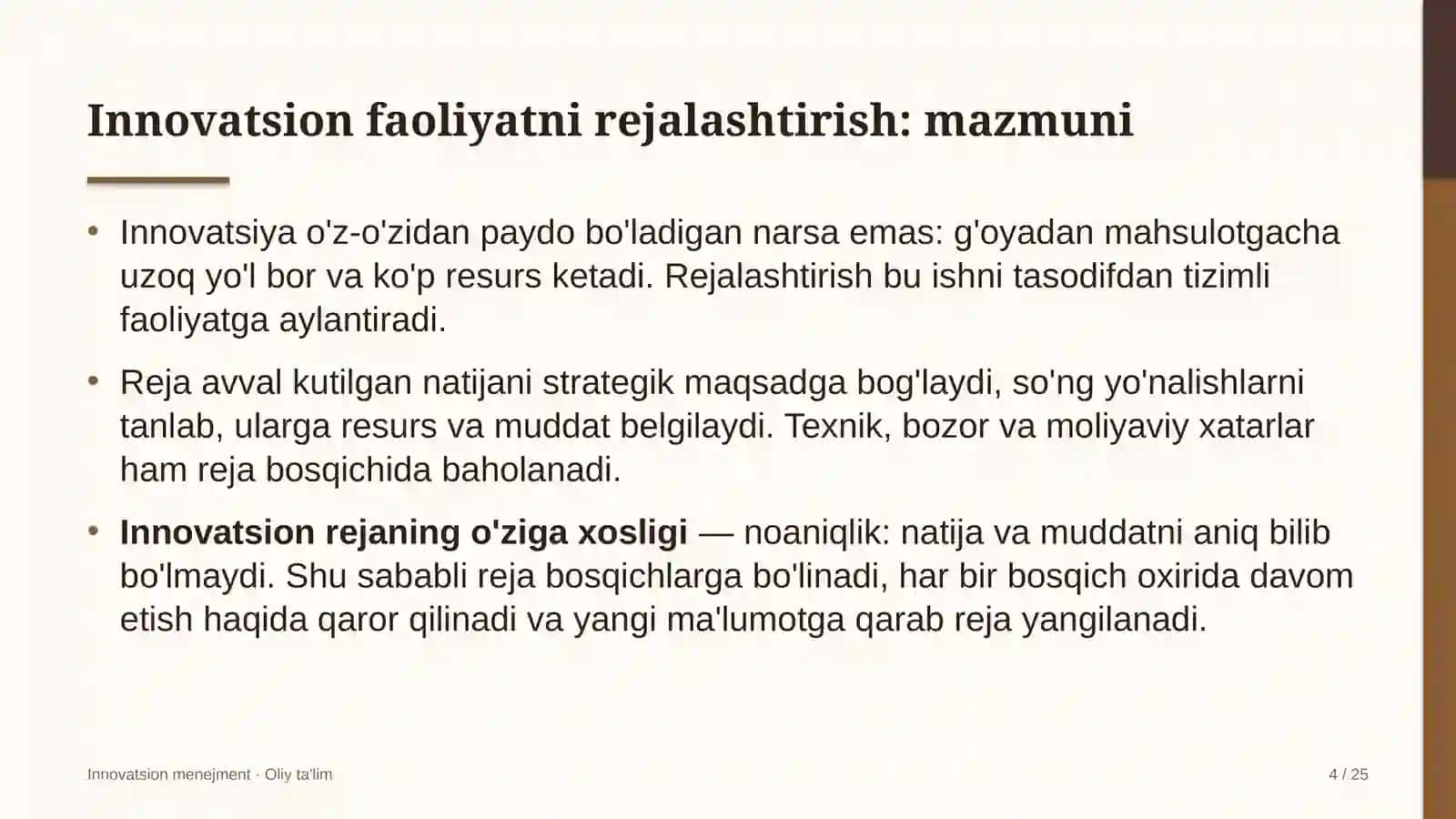Konteyner tashishda innovatsion faoliyatni rejalashtirish 4