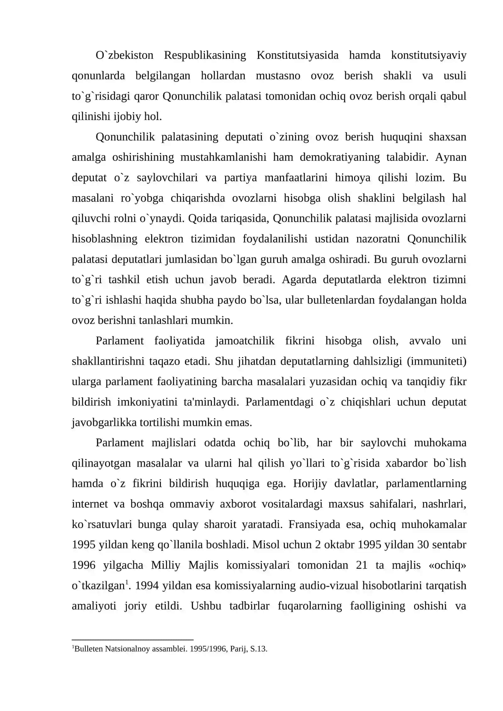 O`zbekiston Respublikasi Oliy Majlisi Qonunchilik palatasi faoliyatining tashkiliy shakllari 4