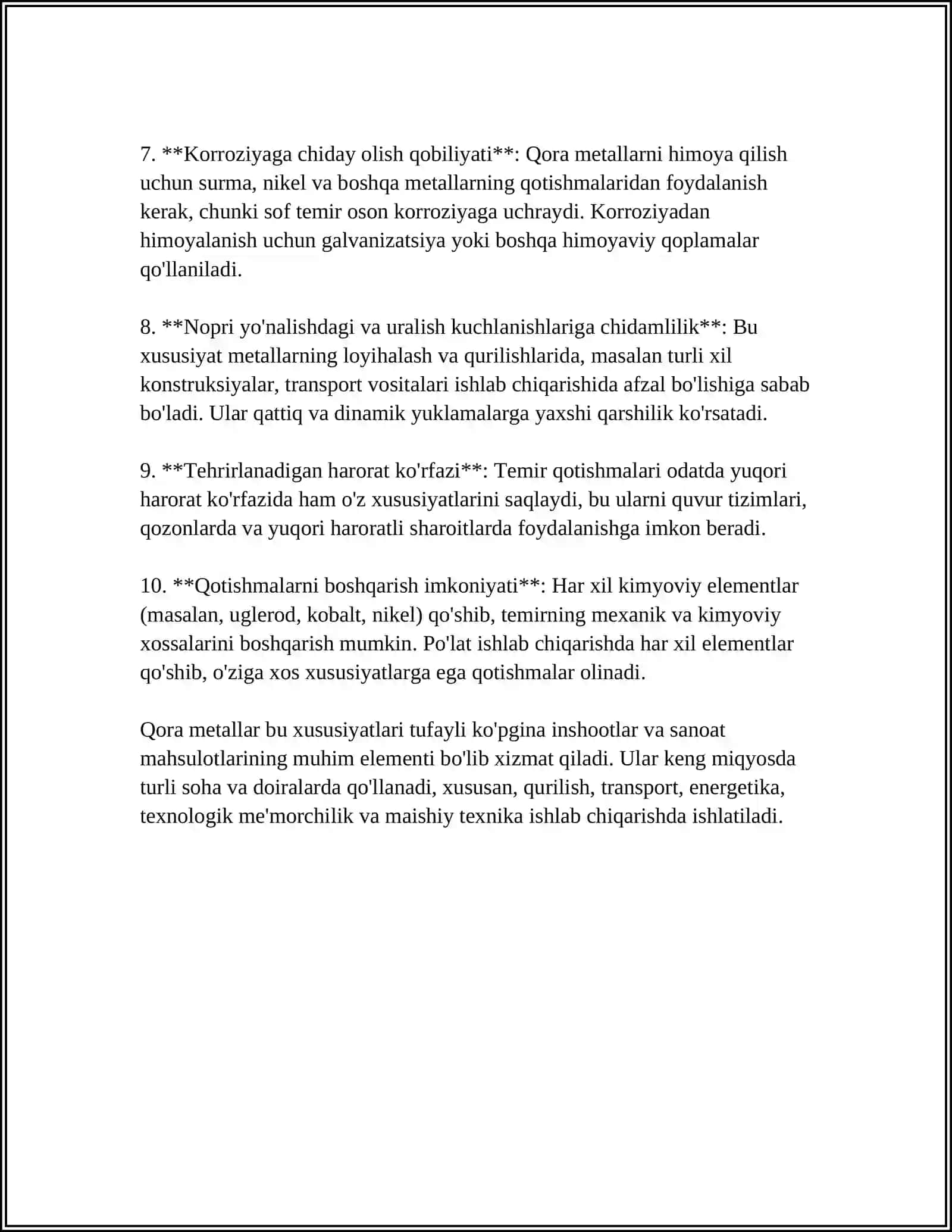 QORA VA RANGLI METALLAR 4