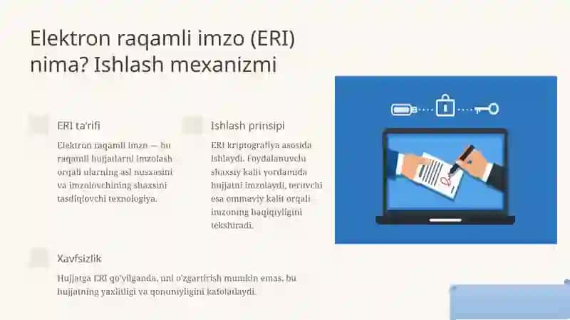 Elektron hujjatlar va elektron raqamli imzo 4