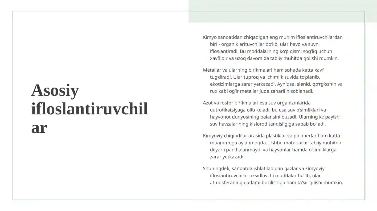 Kimyo sanoati va ekologiya 4