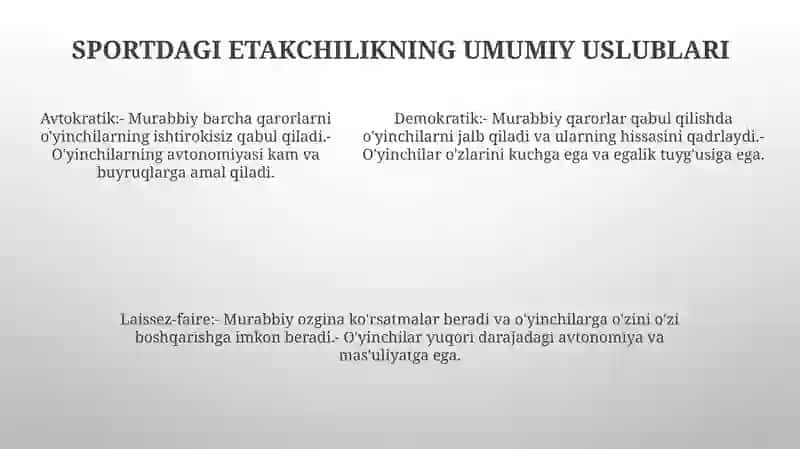 Sport Komandalarida Liderlik Masalasi 4