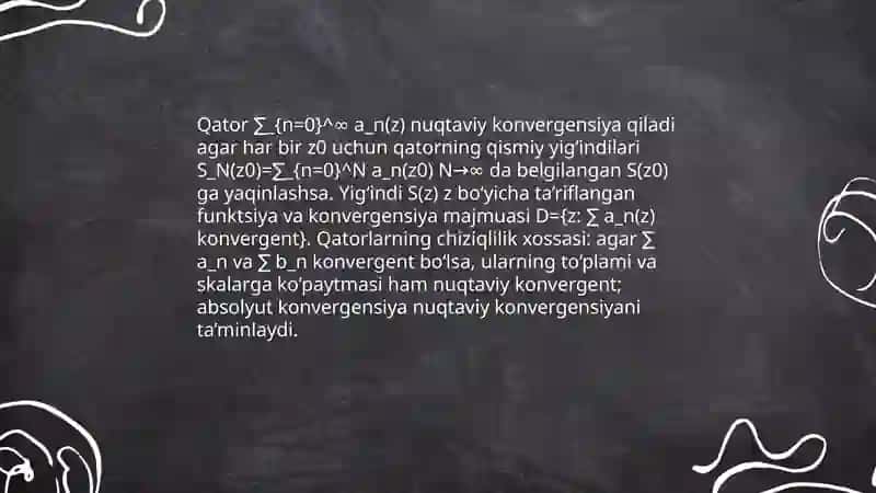 Kompleks hadli qatorlar 4
