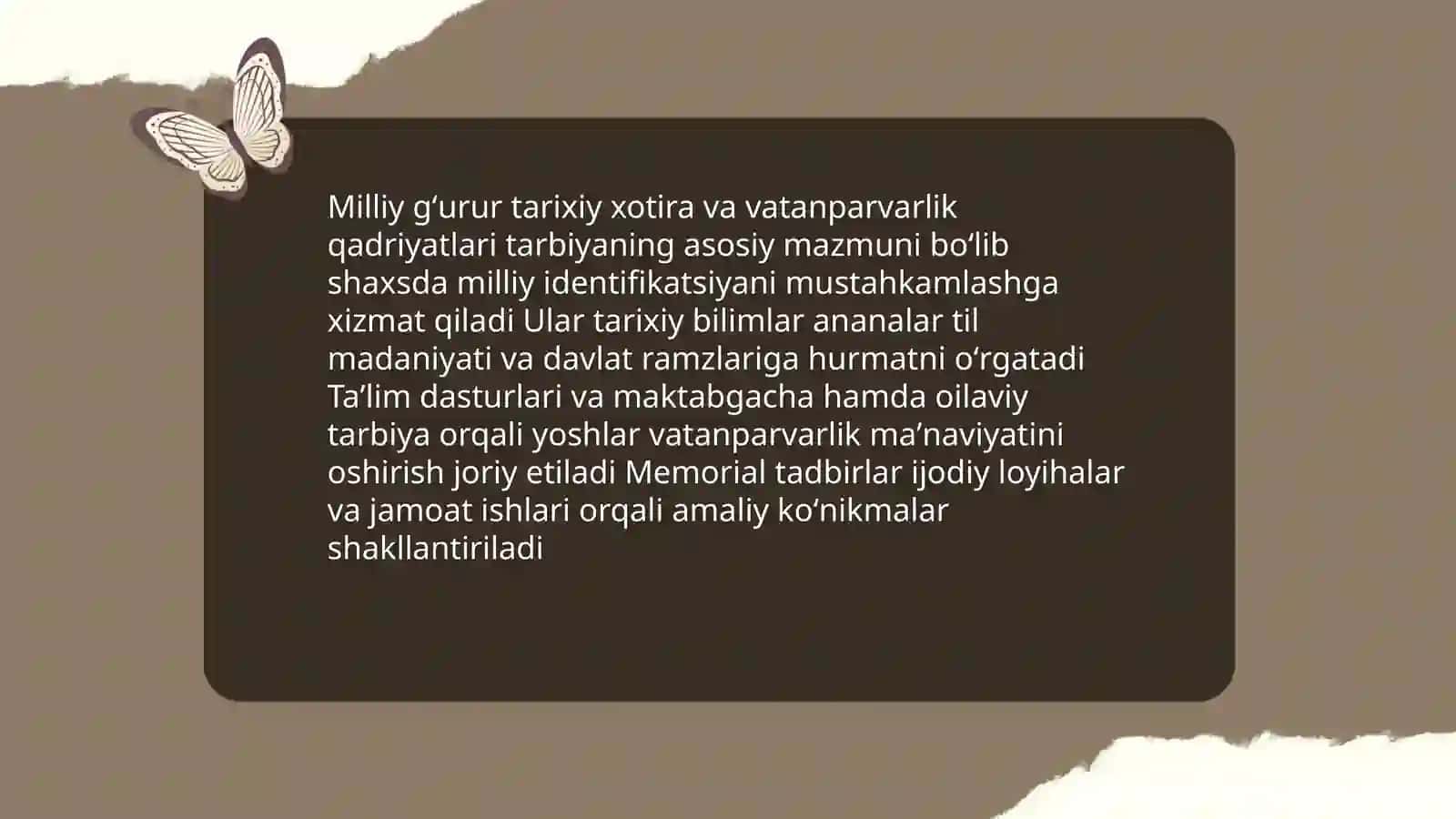 TARBIYA JARAYONINING MAZMUNI 4