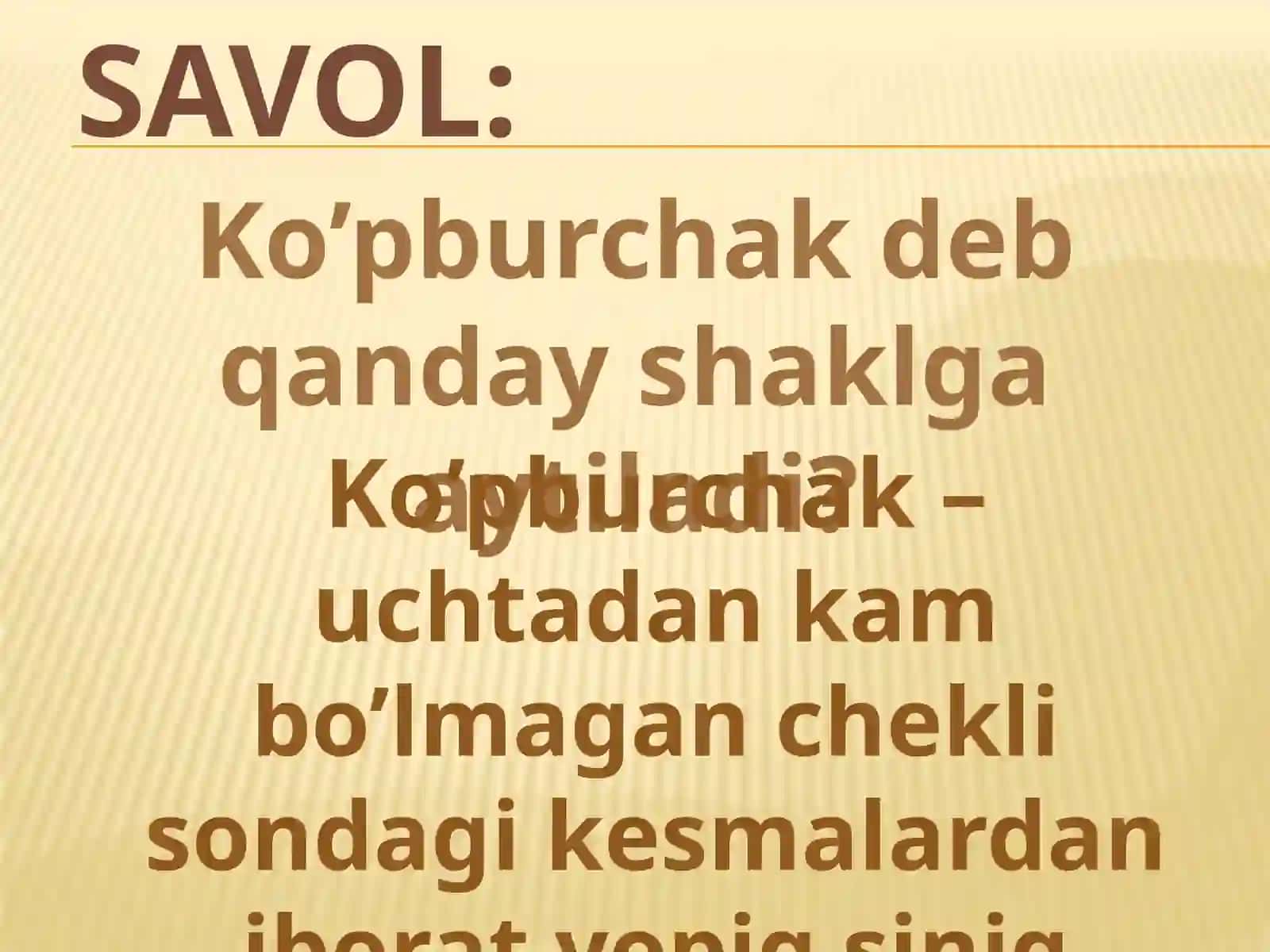 Ko’pburchak perimetri 4