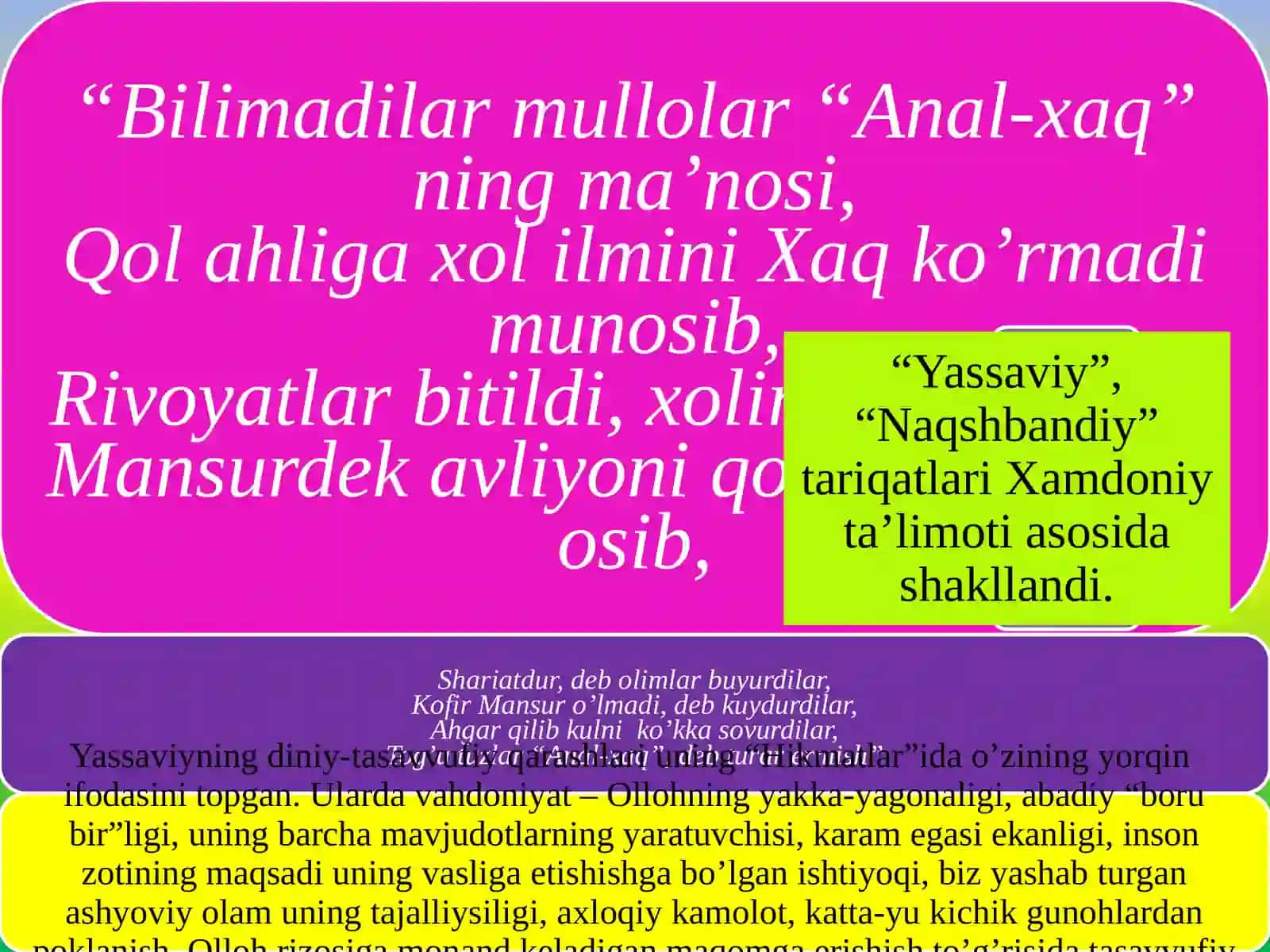 Yassaviyatariqatining g’oyavviy negerlar 4