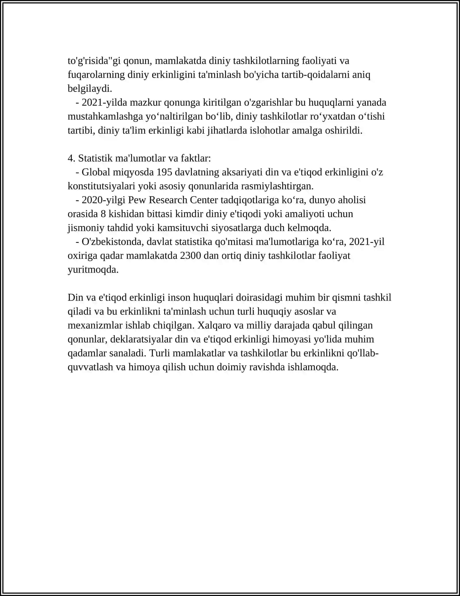 VIJDON VA E'TIQOD ERKINLIGINING TA'RIFI 4