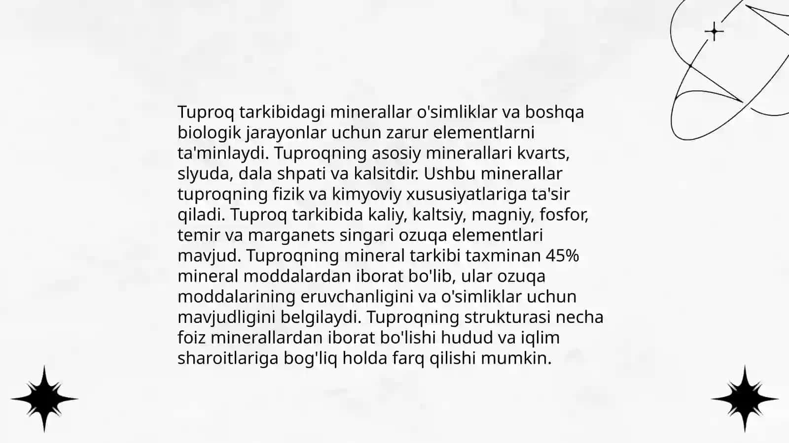 Tuproq qatlamlarida 6 4