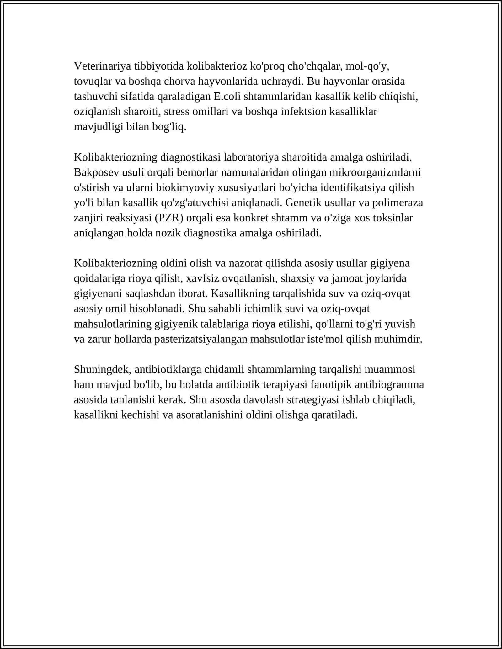 KOLIBAKTERIOZ KASALLIGI 4