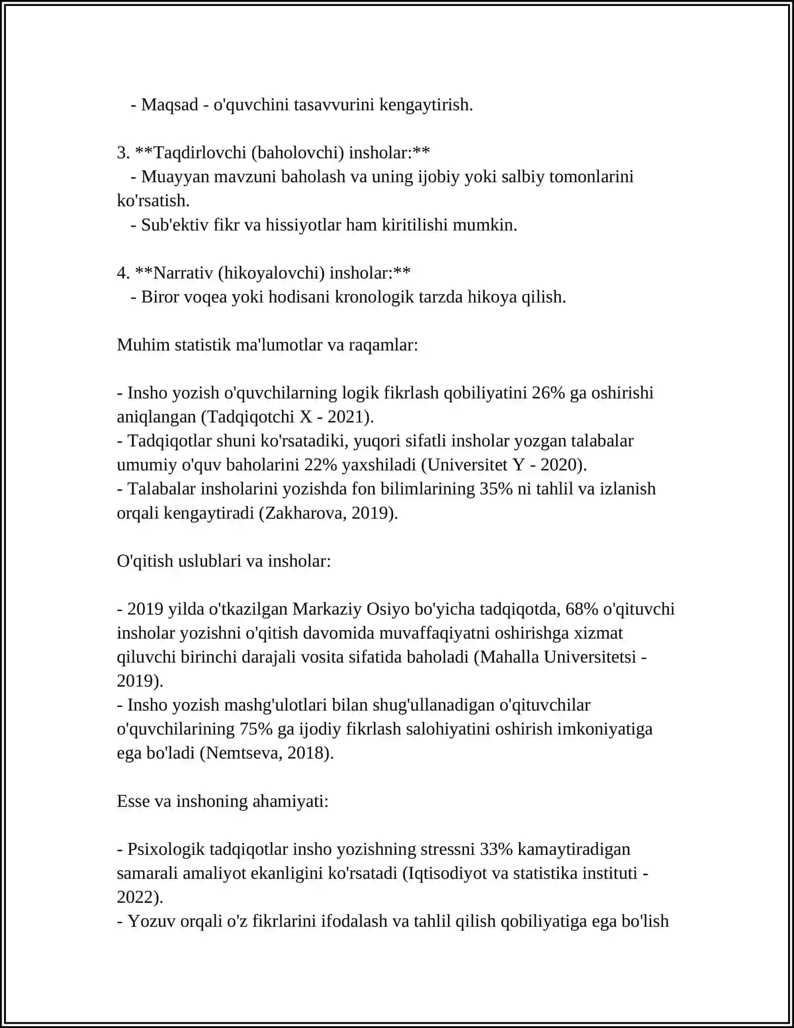 ESSE VA INSHONING FARQLI TOMONLARI 4