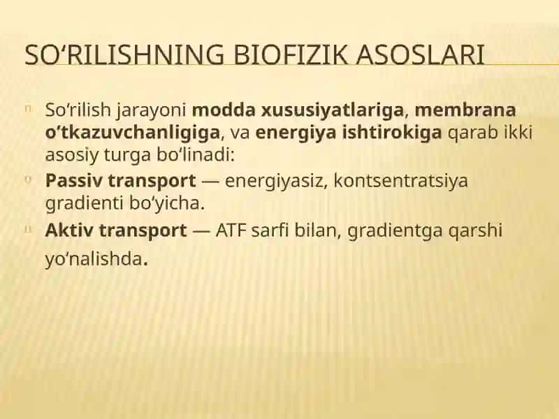 Oshqozon-ichak traktida so‘rilishning biofizikaviy mexanizmlari 4