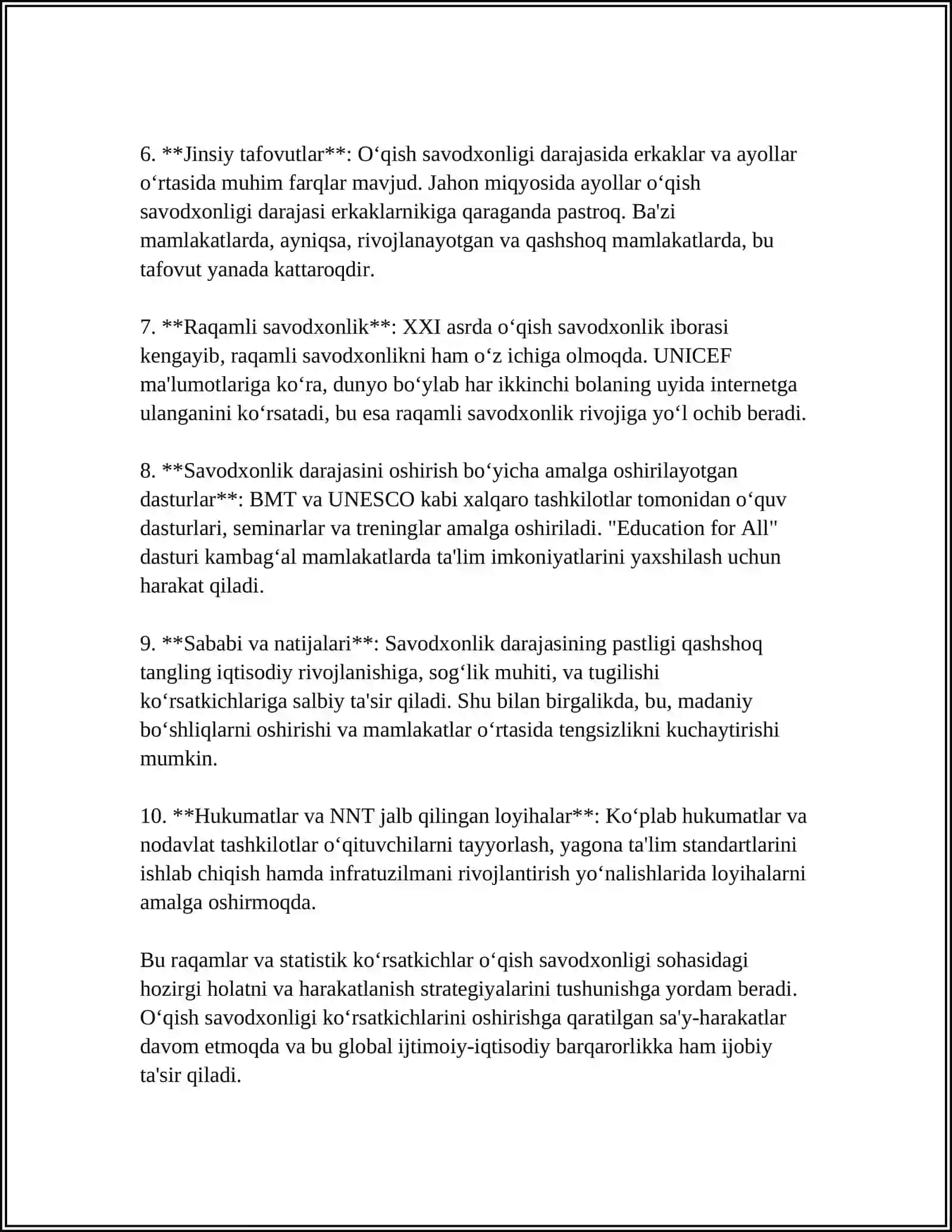 PISA XALQARO BAHOLASH DASTURIDA AQLIY FAOLIYAT TURLARI 4