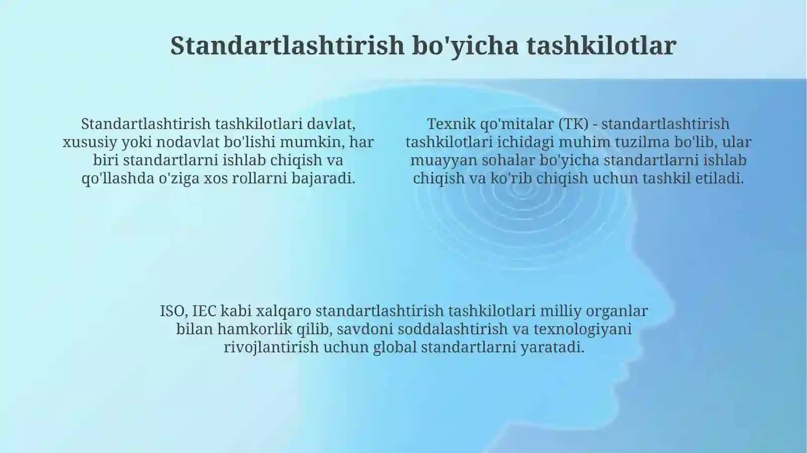 Standartlashtirish ishlarini tashkil etish 4