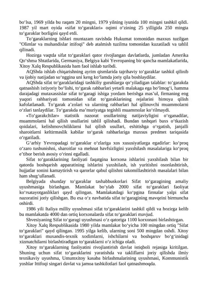 8-MA’RUZA. MAHSULOT SIFATI, SIFAT KO‘RSATKICHLARI. ISO 9000 SERIYASIDAGI STANDARTLAR 4