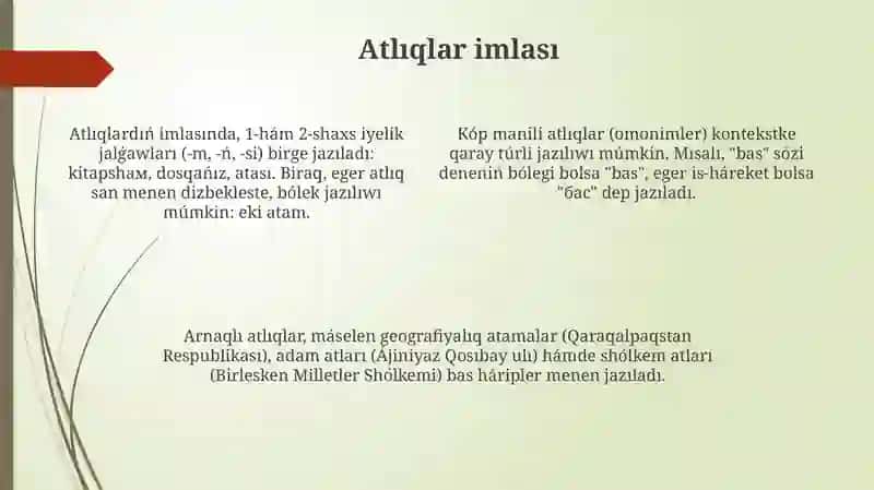 Soz shaqaplarinin imlasi 4
