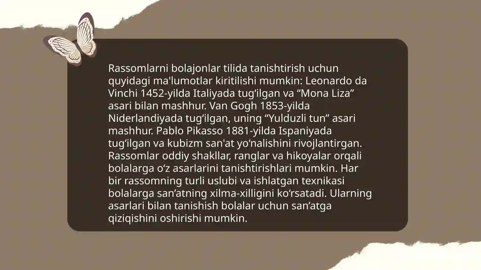 Maktabgacha yoshdagi bolalarni tasviriy sanʼat asarlari bilan tanishtirish 4