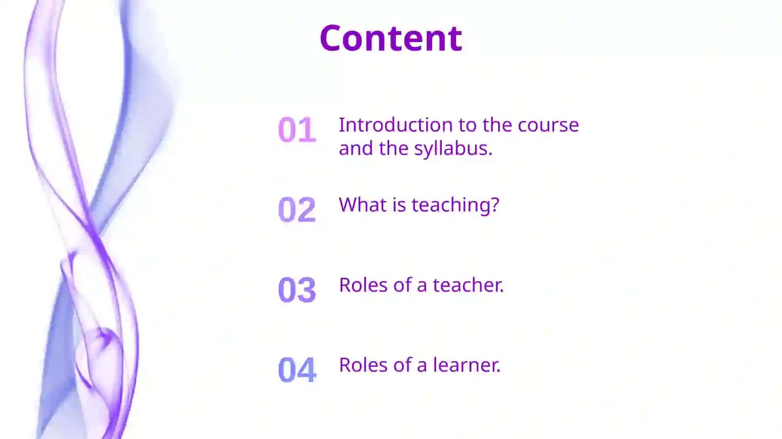 Introduction to the course 4