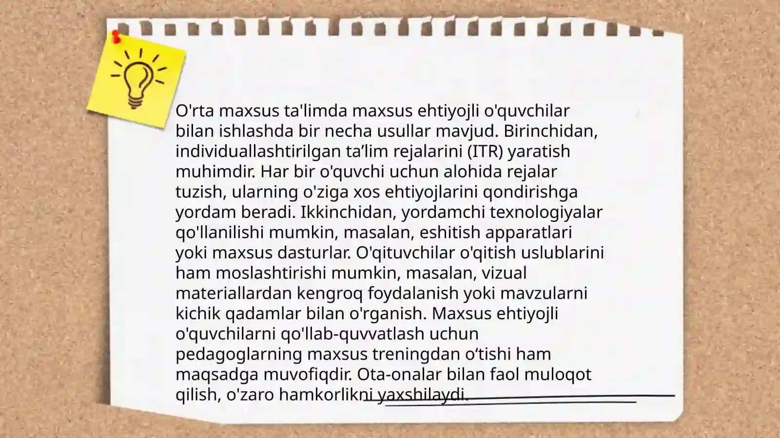O'rta maxsus kasb hunarga yo'naltirish va oliy o'quv yurtlarida inkuliziv ta'lim 4