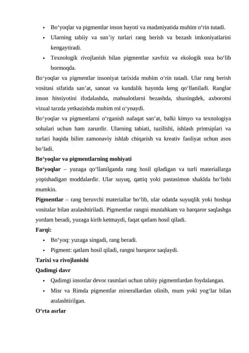 Bo'yoqlar va pigmentlar 4