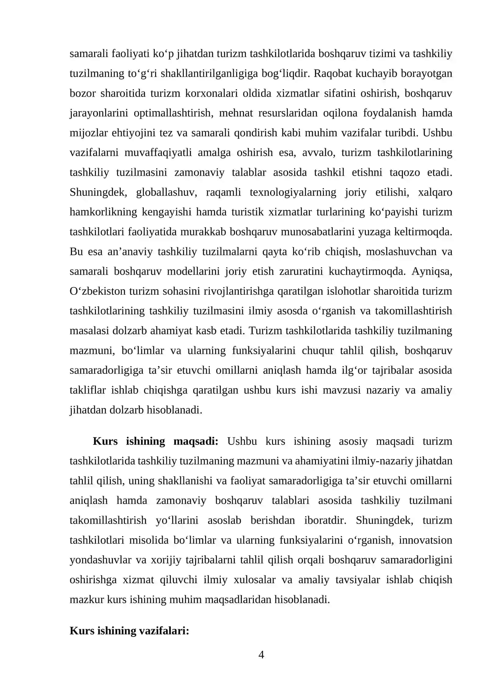 Turizm tashkilotlarida tashkiliy tuzilma 4