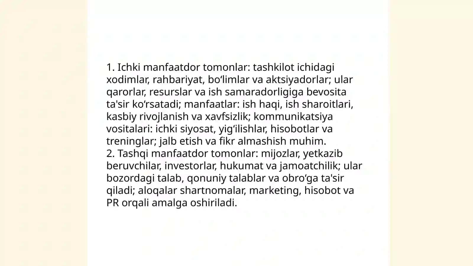 Manfaatdor Tomonlar 4
