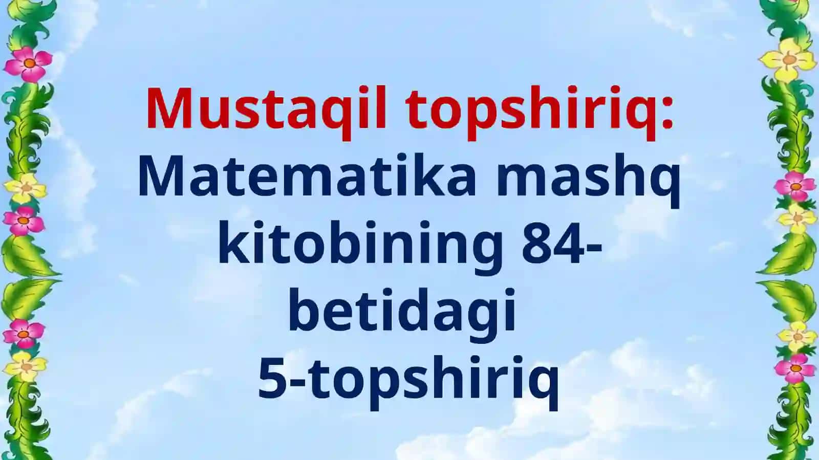 Matematika fanlar ichra shoh 4