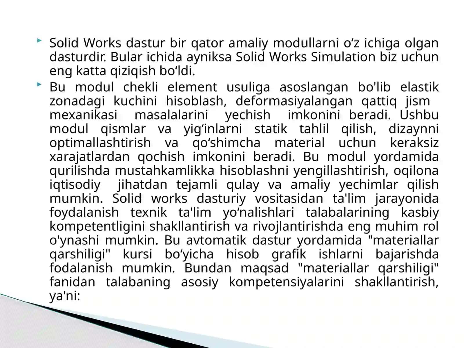 SolidWorks dasturida amaliy mashg’ulotlar to’plami 4