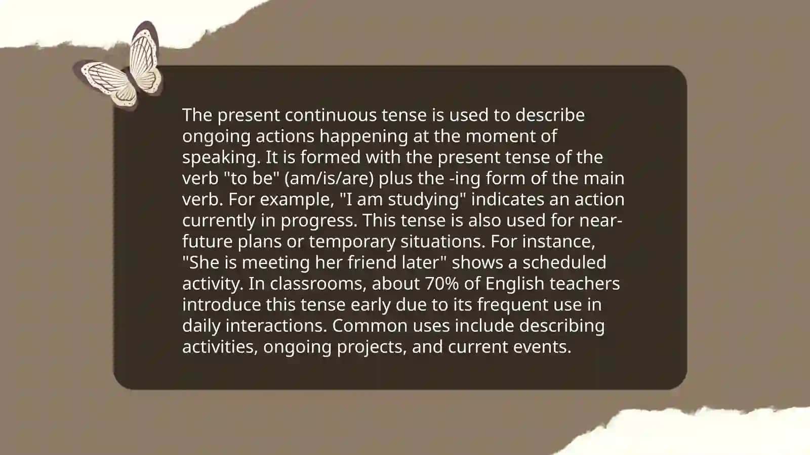 Formation of the Present Continuous Tense 4