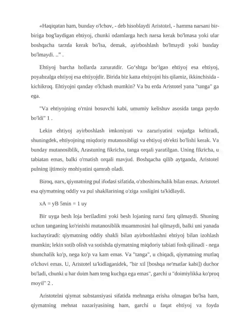 Aristotelning iqtisodiy qarashlari 4