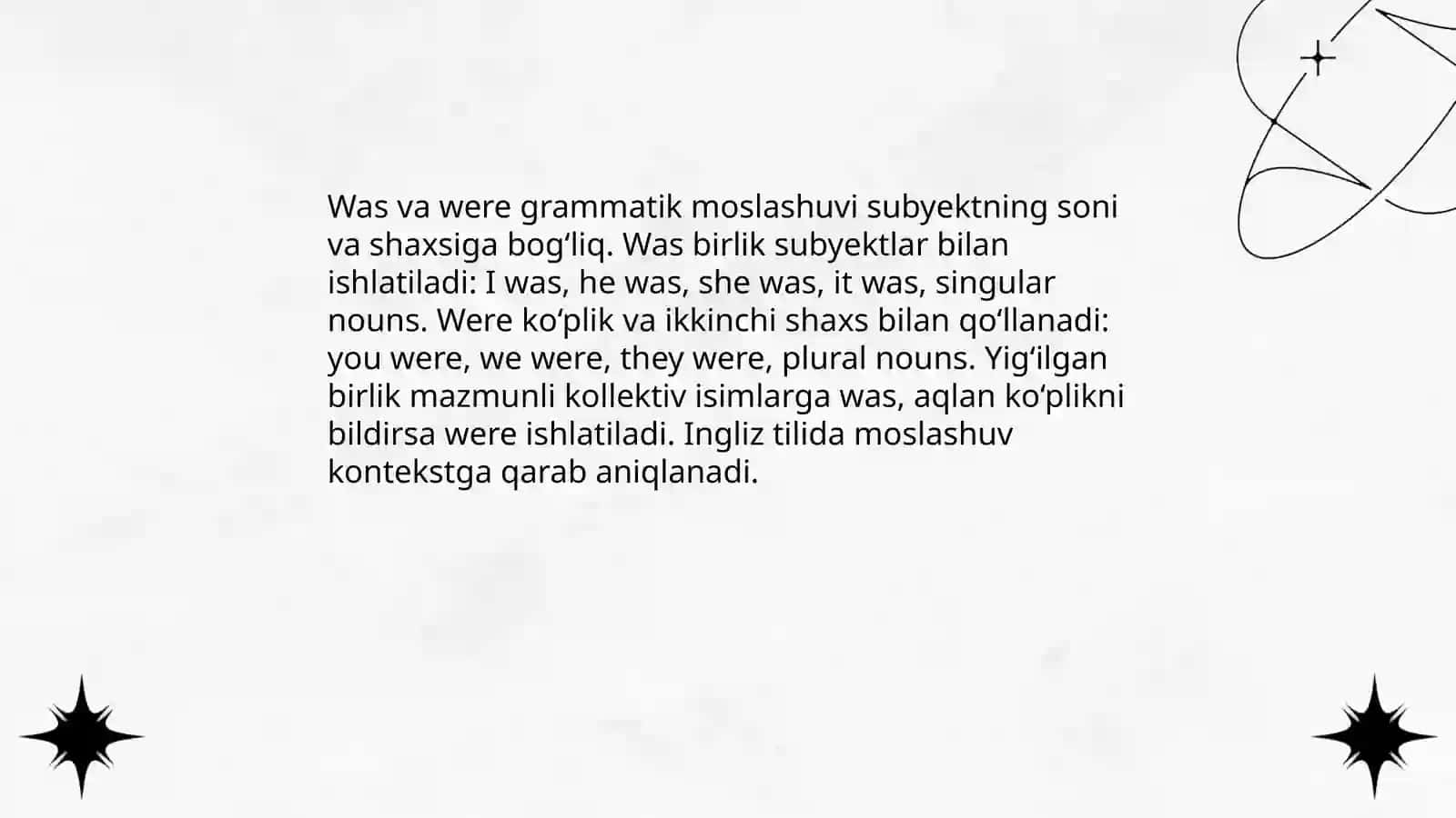 Was va were: umumiy tushuncha 4