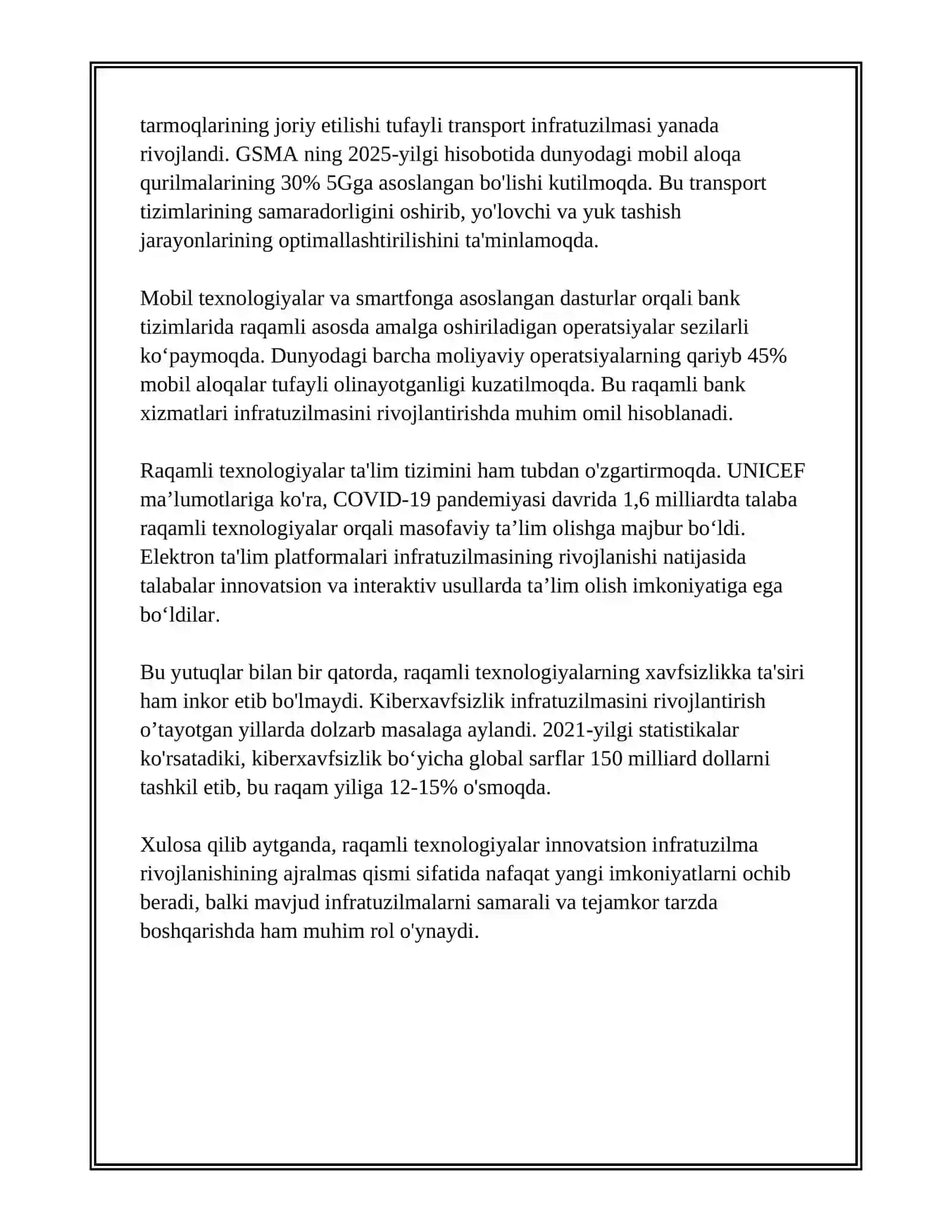 INNOVATSION INFRATUZILMANI RIVOJLANTIRISH OMILLARI 4