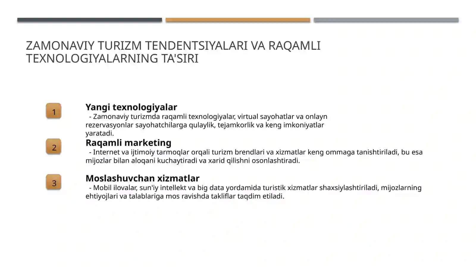 Turizm sohasining rivojlanishi 4