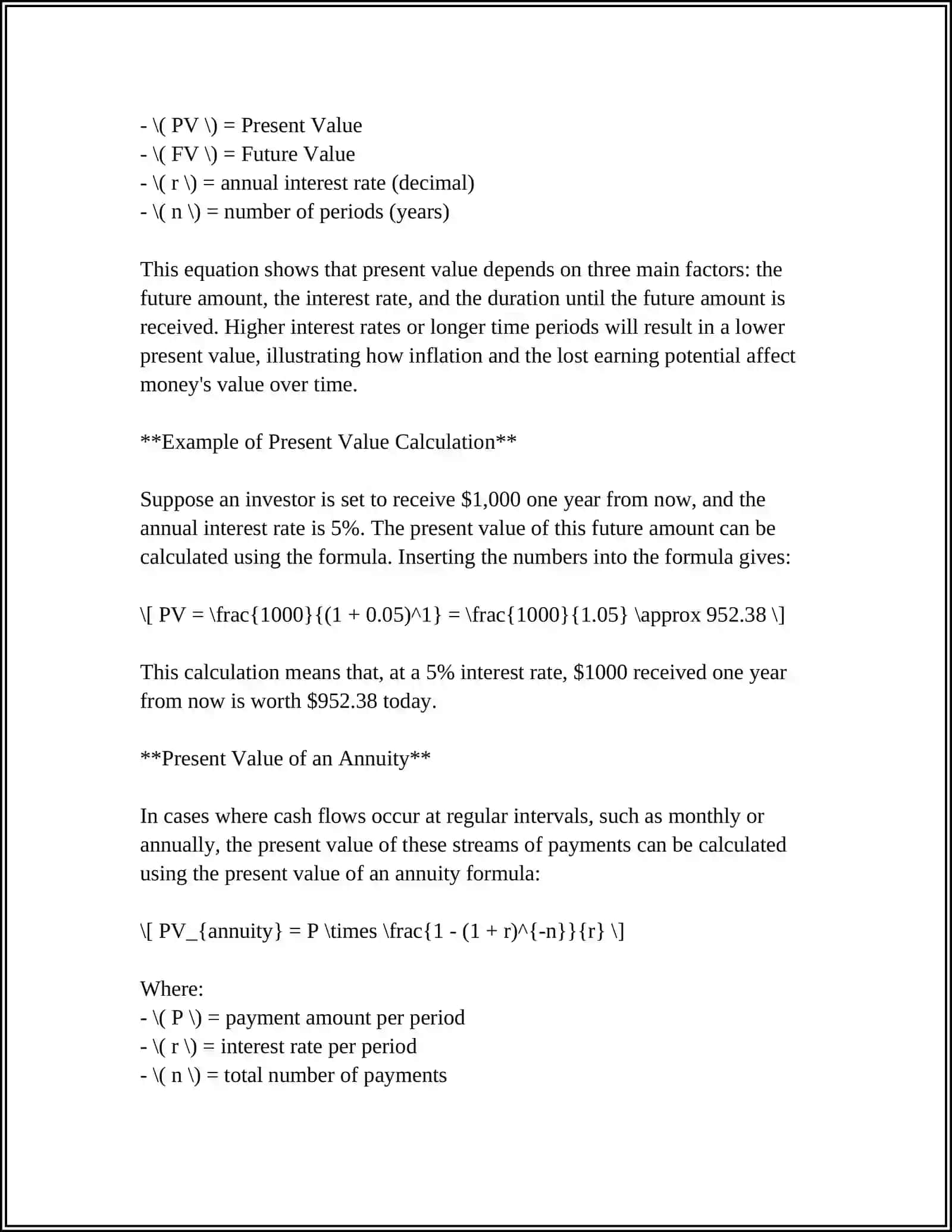 THE CONCEPT OF PRESENT VALUE 4