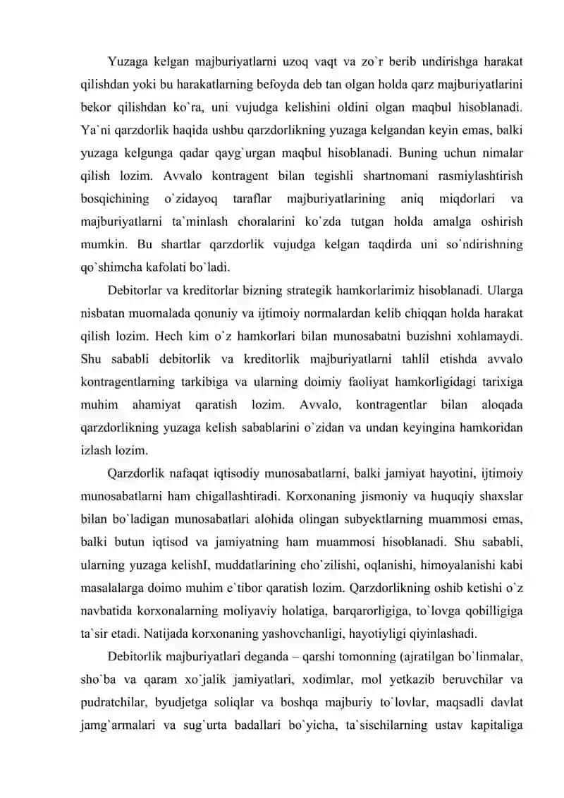 debitorlik va kreditorlik qarzlarining muddatlari bo'yicha tahlili ppt 4