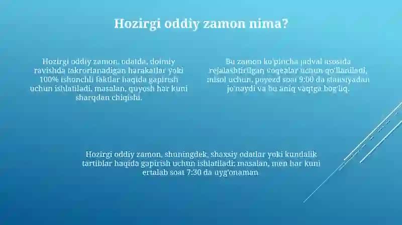 Hozirgi oddiy zamon 4