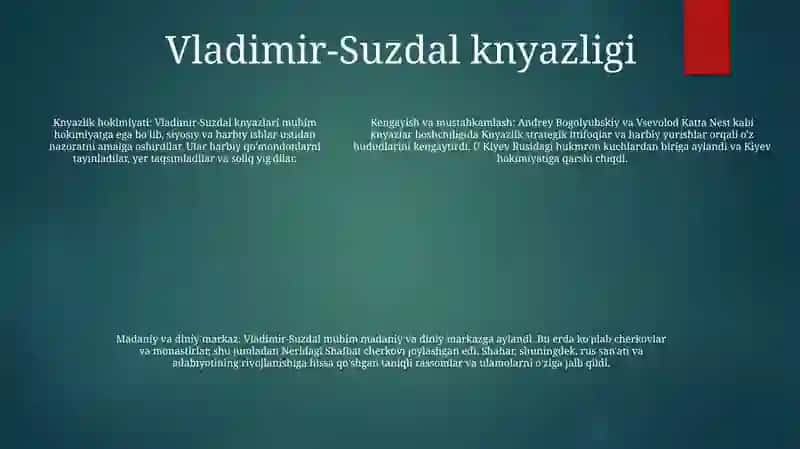XI - XV Asrlarda RusKnyazliklari 4