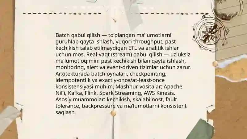 Data Ingestion (Ma'lumotlarni qabul qilish) 4
