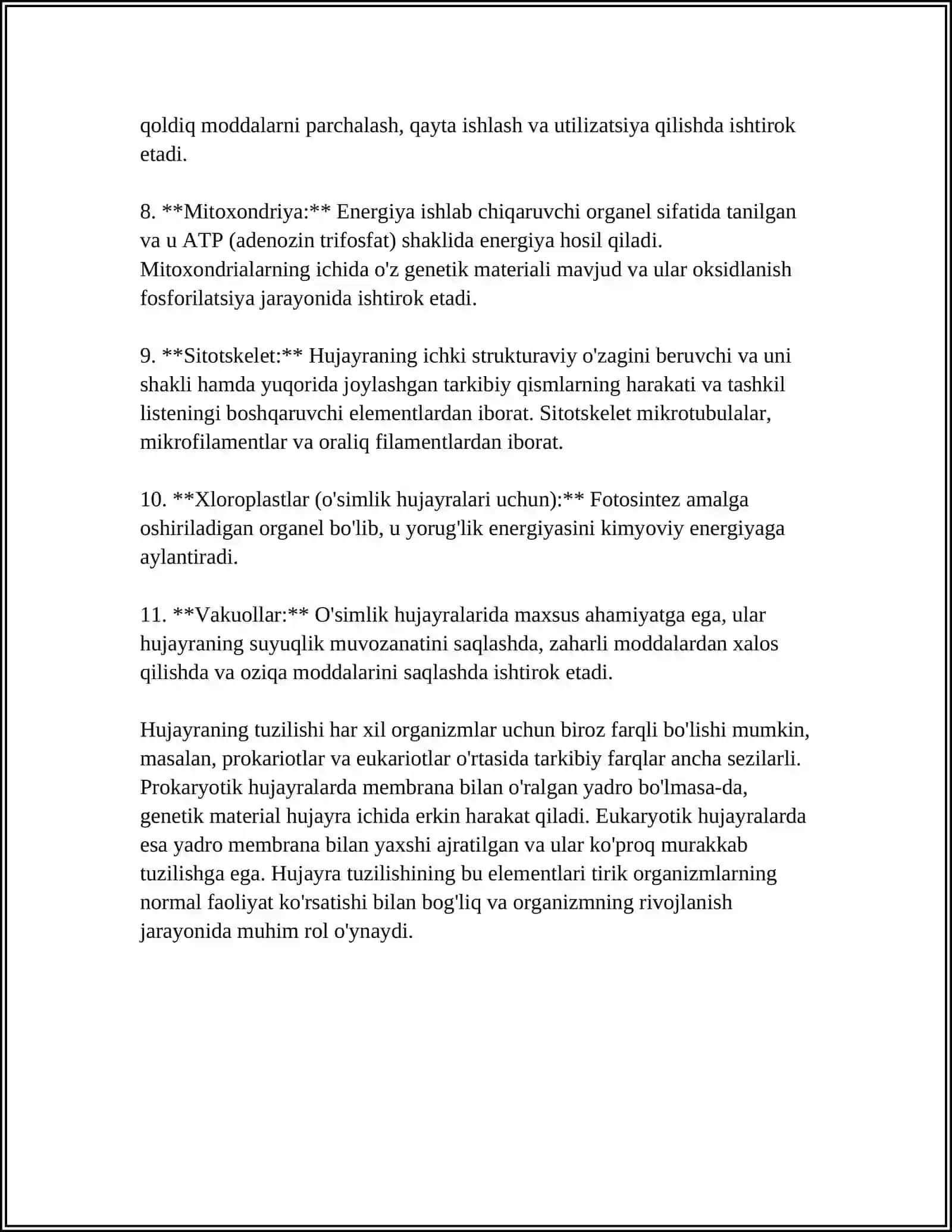 Hujayra tuzilishi va hujayra nazariyasi 4