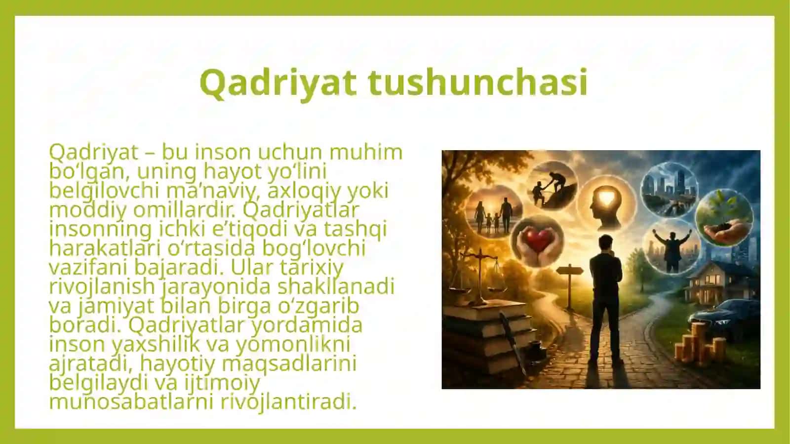 Qadriyatlarning turlari . Oila qadriyat sifatida. 4