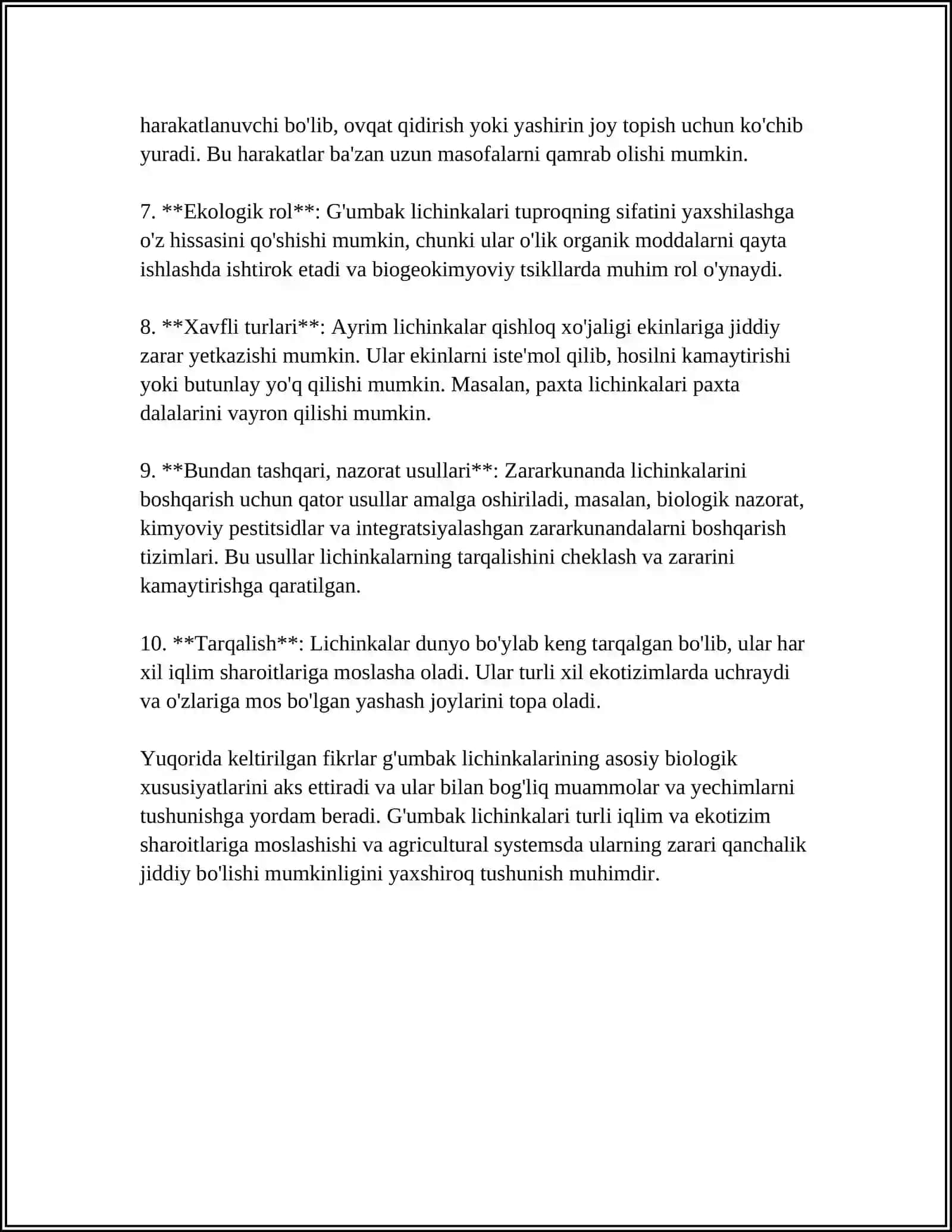 TUXUM. G'UMBAK LICHINKA 4