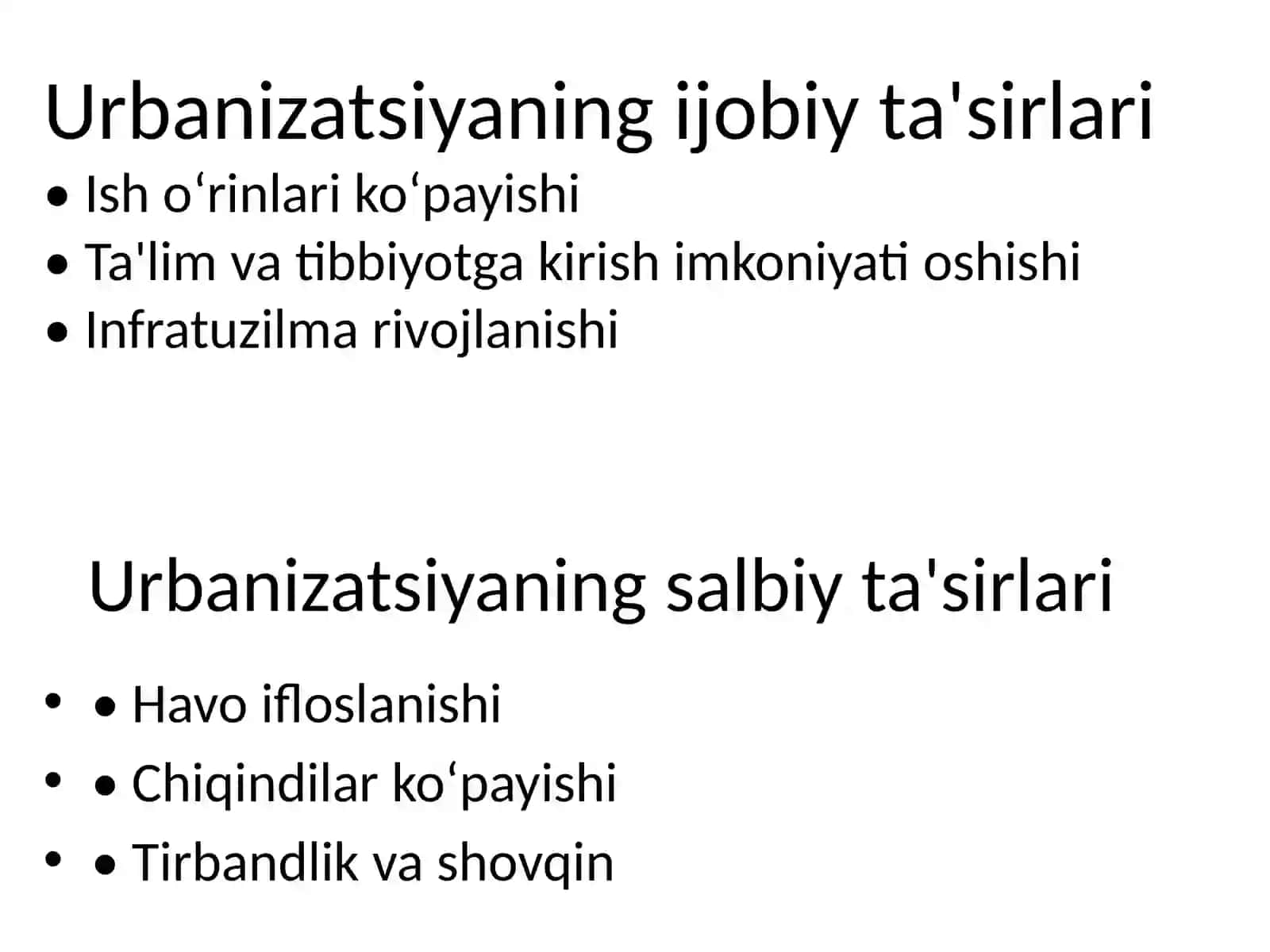 urbanizatsiya atrof muhit 4