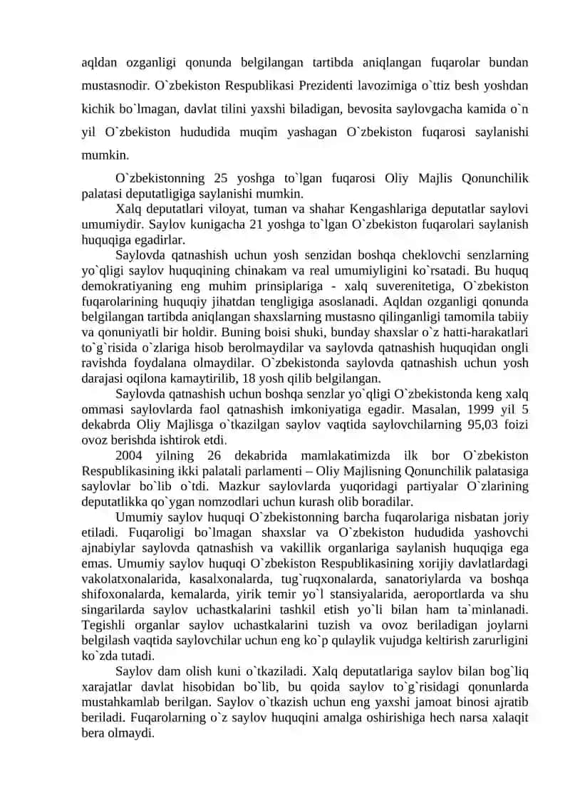 Saylov huquqi va saylov tizimi 4