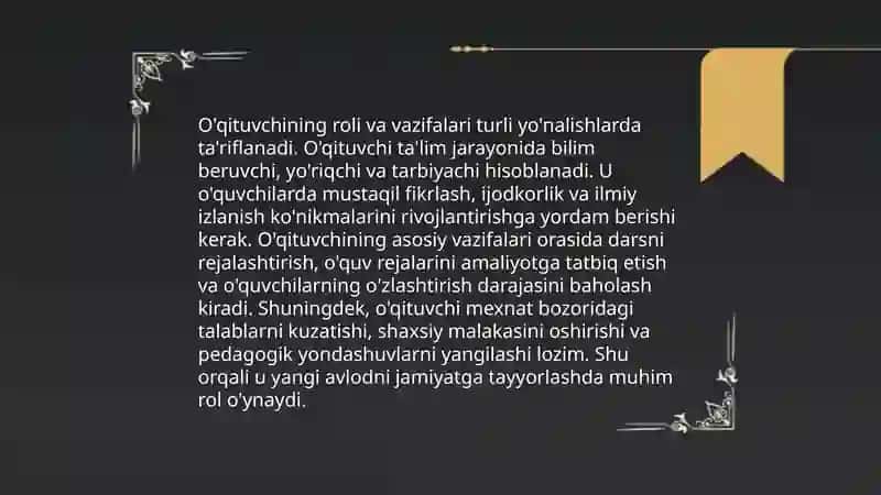 Ta'lim faoliyatini aniqlashga oid qarashlar 4