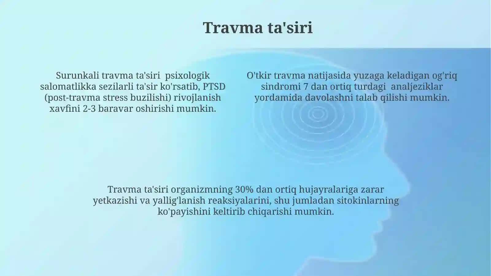 Travma kasalligi tushunchasi 4